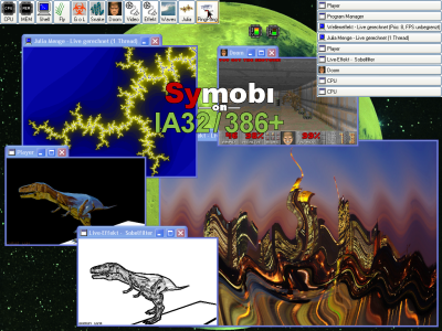 Screenshots of Symobi